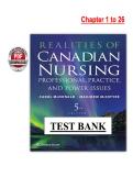 Realities of Canadian Nursing&colon; Professional&comma; Practice&comma; and Power Issues&comma; 5th Edition &ndash; Test Bank &ndash; McDonald