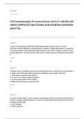 ATI RN fundamentals proctored EXAM A&plus; GRADE ASSURED COMPLETE SOLUTIONS AND VERIFIED ANSWERS