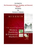 Test Bank For&NewLine;The Economics of Money&comma; Banking&comma; and Financial Markets &NewLine;9th Edition&NewLine;By&NewLine;Frederic S&period; Mishkin &vert; Chapter 1 &ndash; 25&comma; Latest Edition- 2026&sol; 2027&vert;&NewLine;