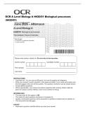 OCR A Level Biology A H420&sol;01 Biological processes&NewLine;&lpar;H420&sol;01&rpar;