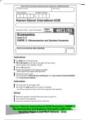 Pearson Edexcel International GCSE Economics PAPER 1&NewLine;Microeconomics and Business Economics &lpar;4EC1&sol;01&rpar;&NewLine;Question Paper 1 and Mark Scheme 2026
