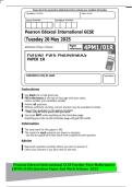 Pearson Edexcel International GCSE Further Pure Mathematics&NewLine;&lpar;4PM1&sol;01R&rpar; Question Paper And Mark Scheme 2025
