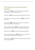 STAT 201 Exam 1 questions and answers&NewLine;Graded A&plus;