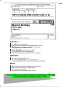 Pearson Edexcel International GCSE Human Biology &lpar;4HB1&sol;02&rpar;&NewLine;Question Paper And Mark Scheme 2026