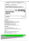 Pearson Edexcel International GCSE Human Biology &lpar;4HB1&sol;02R&rpar;&NewLine;Question Paper And Mark Scheme 2026