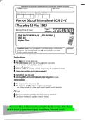 Pearson Edexcel International GCSE Mathematics A Modular&NewLine;&lpar;4WM1H&sol;01&rpar; Question Paper And Mark Scheme 2025