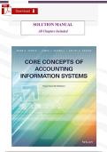 Core Concepts of Accounting Information Systems 14th Edition Study Guide &ndash; Simkin&comma; Worrell & Savage &vert; AIS Practice Questions with Step-by-Step Solutions