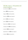 STAT 201 - Exam 1 &ndash; UTK questions and&NewLine;answers Graded A&plus;