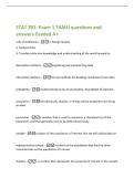 STAT 201- Exam 1 TAMU questions and&NewLine;answers Graded A&plus;