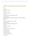 stat 201- vocab questions and answers Graded&NewLine;A&plus;
