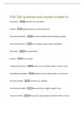 STAT 201 questions and answers Graded A&plus;