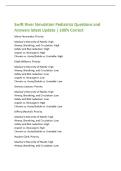 Swift River Simulation Pediatrics Questions and&NewLine;Answers latest Update &vert; 100&percnt; Correct