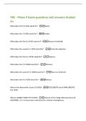 TBS - Phase 4 Exam questions and answers Graded&NewLine;A&plus;&NewLine;Wh