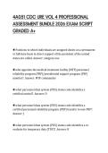 4A051 CDC URE VOL 4 PROFESSIONAL&NewLine;ASSESSMENT BUNDLE 2026 EXAM SCRIPT&NewLine;GRADED A&plus;