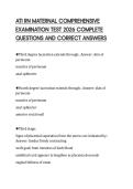 ATI RN MATERNAL COMPREHENSIVE&NewLine;EXAMINATION TEST 2026 COMPLETE&NewLine;QUESTIONS AND CORRECT ANSWERS&NewLine;