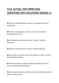 CCA ACTUAL TEST PAPER 2026&NewLine;QUESTIONS WITH SOLUTIONS GRADED A&plus;