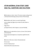 ATI RN MATERNAL EXAM STUDY GUIDE&NewLine;2026 FULL QUESTIONS AND SOLUTIONS&NewLine;