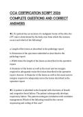 CCA CERTIFICATION SCRIPT 2026&NewLine;COMPLETE QUESTIONS AND CORRECT&NewLine;ANSWERS