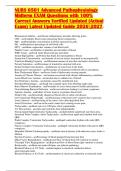 NURS 6501 Advanced Pathophysiology &NewLine;Midterm EXAM Questions with 100&percnt; &NewLine;Correct Answers Verified Updated &lpar;Actual &NewLine;Exam&rpar; Latest Updated Guide 20262027&period;