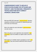 COMPREHENSIVE GUIDE TO ABO-NCLE &NewLine;CERTIFICATION EXAMS FOR OPTICIANS AND &NewLine;CONTACT LENS TECHNICIANS &vert; FREQUENTLY &NewLine;TESTED QUESTIONS WITH CORRECT &NewLine;ANSWERS &vert; BRAND NEW&excl;