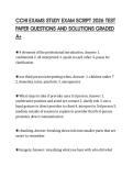 CCHI EXAMS STUDY EXAM SCRIPT 2026 TEST&NewLine;PAPER QUESTIONS AND SOLUTIONS GRADED&NewLine;A&plus;