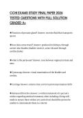 CCHI EXAMS STUDY FINAL PAPER 2026&NewLine;TESTED QUESTIONS WITH FULL SOLUTION&NewLine;GRADED A&plus;