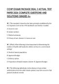 CCHP EXAMS PACKAGE DEAL 2 ACTUAL TEST&NewLine;PAPER 2026 COMPLETE QUESTIONS AND&NewLine;SOLUTIONS GRADED A&plus;