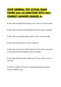 CCHP GENERAL TEST ACTUAL EXAM&NewLine;PAPER 2026 140 QUESTIONS WITH 100&percnt;&NewLine;CORRECT ANSWERS GRADED A&plus;