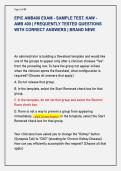 EPIC AMB400 EXAM - SAMPLE TEST&comma; KAW - &NewLine;AMB 400 &vert; FREQUENTLY TESTED QUESTIONS &NewLine;WITH CORRECT ANSWERS &vert; BRAND NEW&excl;