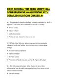 CCHP GENERAL TEST EXAM SCRIPT 2026&NewLine;COMPREHENSIVE 140 QUESTIONS WITH&NewLine;DETAILED SOLUTIONS GRADED A&plus;
