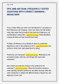 EPIC AMB 400 EXAM &vert; FREQUENTLY TESTED &NewLine;QUESTIONS WITH CORRECT ANSWERS &vert; &NewLine;BRAND NEW&excl;
