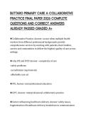 BUTTARO PRIMARY CARE A COLLABORATIVE&NewLine;PRACTICE FINAL PAPER 2026 COMPLETE&NewLine;QUESTIONS AND CORRECT ANSWERS&NewLine;ALREADY PASSED GRADED A&plus;&NewLine;