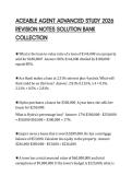ACEABLE AGENT ADVANCED STUDY 2026&NewLine;REVISION NOTES SOLUTION BANK&NewLine;COLLECTION