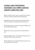 ACEABLE AGENT PROFESSIONAL&NewLine;ASSESSMENT 2026 VERIFIED QUESTION&NewLine;ANSWER COMPILATION GUIDE&NewLine;