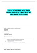 SNCOA MODULE 1 LESSON 3 CRITICAL THINKING QUESTIONS WITH CORRECT ANSWERS