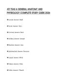 ATI TEAS 6 GENERAL ANATOMY AND&NewLine;PHYSIOLOGY COMPLETE STUDY GUIDE 2026&NewLine;