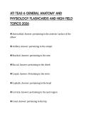 ATI TEAS 6 GENERAL ANATOMY AND&NewLine;PHYSIOLOGY FLASHCARDS AND HIGH-YIELD&NewLine;TOPICS 2026&NewLine;