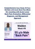 Comprehensive Case Study&colon; 55-Year&NewLine;Old Male with Acute Back Pain &lpar;Week &NewLine;&num;9&rpar; resenting with Acute Lower &NewLine;Back Pain&colon; Evaluation&comma; Differential &NewLine;Diagnosis&comma; and Management &NewLine;Approach &NewLine;&NewLine;