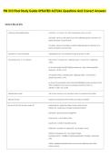 FIN 310 Final Study Guide UPDATED ACTUAL Questions And Correct Answers 
