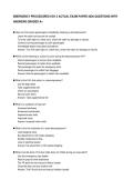 EMERGENCY PROCEDURES KSV 3 ACTUAL EXAM PAPER 2026 QUESTIONS WITH&NewLine;ANSWERS GRADED A&plus;