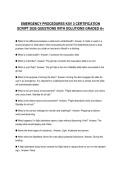 EMERGENCY PROCEDURES KSV 3 CERTIFICATION&NewLine;SCRIPT 2026 QUESTIONS WITH SOLUTIONS GRADED A&plus;