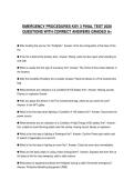 EMERGENCY PROCEDURES KSV 3 FINAL TEST 2026&NewLine;QUESTIONS WITH CORRECT ANSWERS GRADED A&plus;