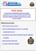 WGU D116 ADVANCED PHARMACOLOGY OA AND PRE ASSESSMENT ACTUAL EXAM COMPLETE QUESTIONS WITH DETAILED VERIFIED ANSWERS AND RATIONALES &vert; LATEST UPDATED VERSION 2026 &sol; 2027