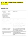 bio 122 exam 2 UPDATED ACTUAL Questions And &NewLine;Correct Answers 