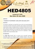 HED4805 Assignment 2 &lpar;COMPLETE ANSWERS&rpar; 2026 - DUE 26 June 2026