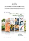 TEST BANK&NewLine;Nutrition Therapy and Pathophysiology 4th Edition&comma;&NewLine;by Marcia Nelms and Kathryn P&period; Sucher&period; All Chapters 1-25 &NewLine;