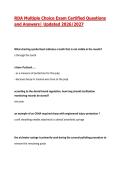 Registered Dental Assistant &lpar;RDA&rpar; Multiple Choice Exam Certified Questions and Answers&vert; Updated 2026&sol;2027