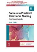 Test Bank for Success in Practical&sol;Vocational Nursing 10th Edition&NewLine;by Carroll and Collier 