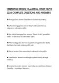 DUBAI RERA BROKER EXAM FINAL STUDY PAPER&NewLine;2026 COMPLETE QUESTIONS AND ANSWERS