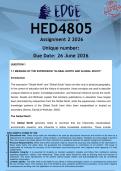 HED4805 Assignment 2 &lpar;ANSWERS&rpar; 2026 - DISTINCTION GUARANTEED